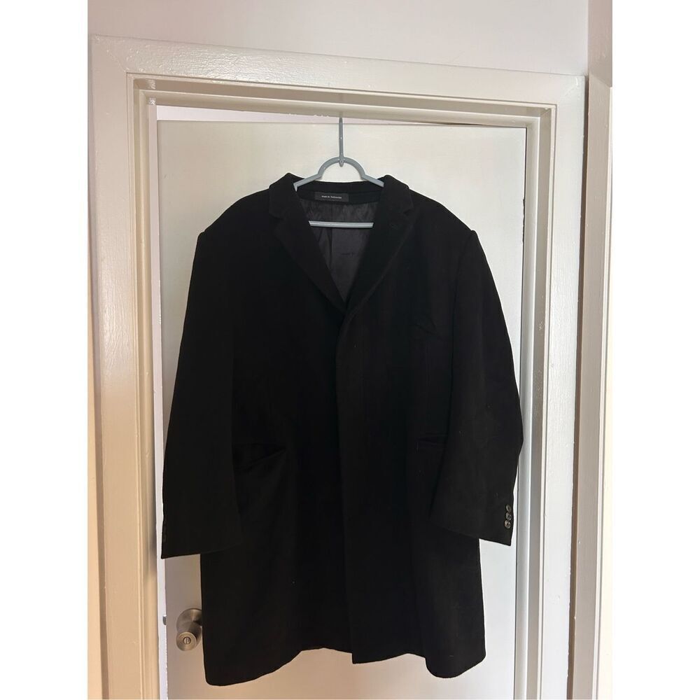 George wool blend black jacket size 46